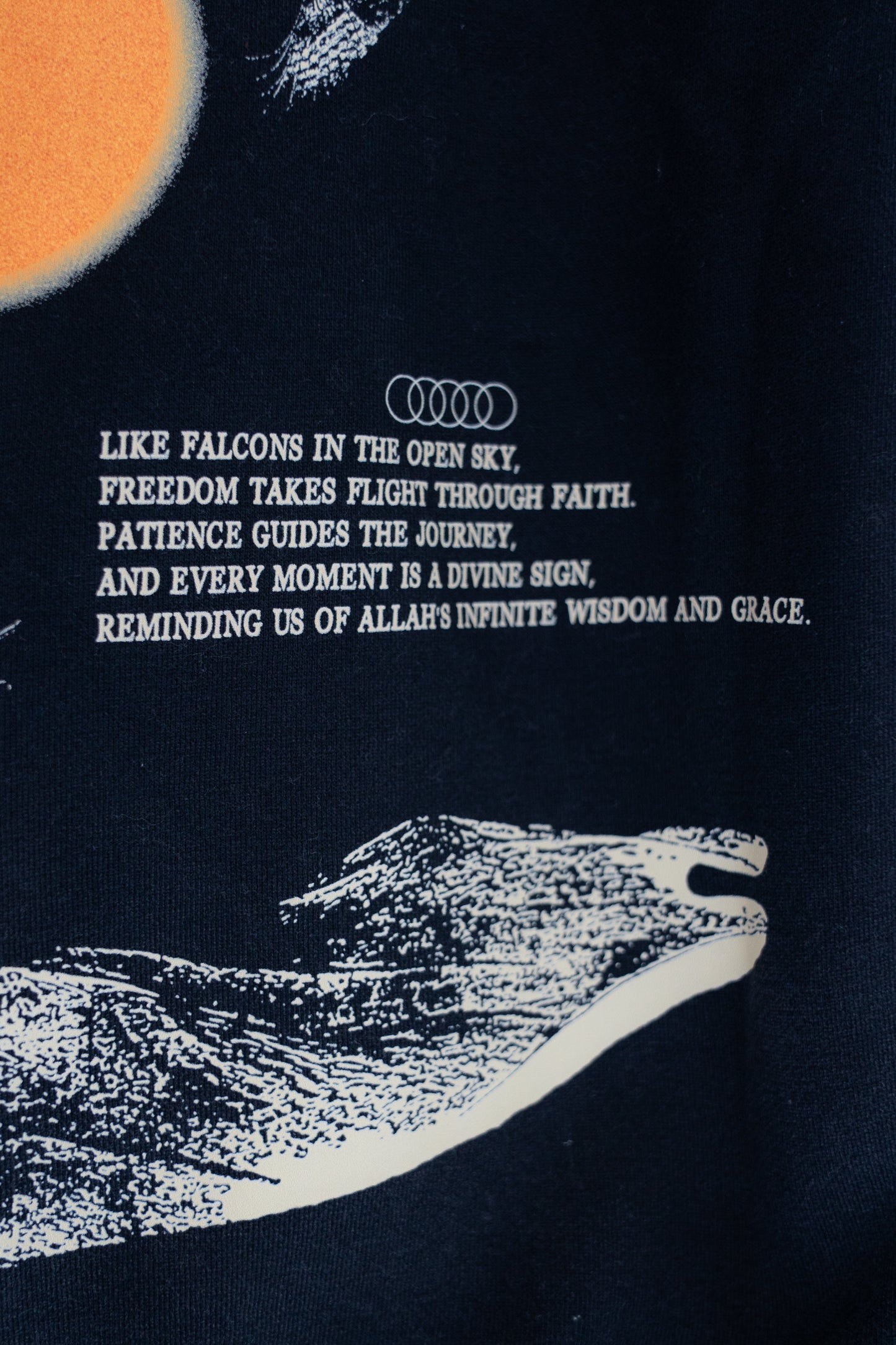 Urban Ummah Black Oversized Zip Hoodie