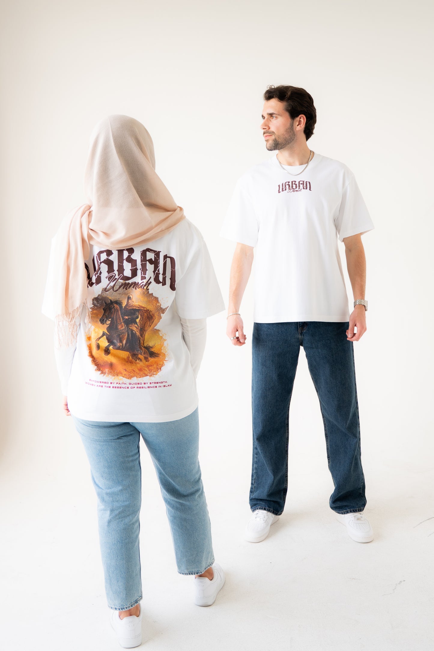 White Oversized T-Shirt – Resilient by Nature – 300GSM