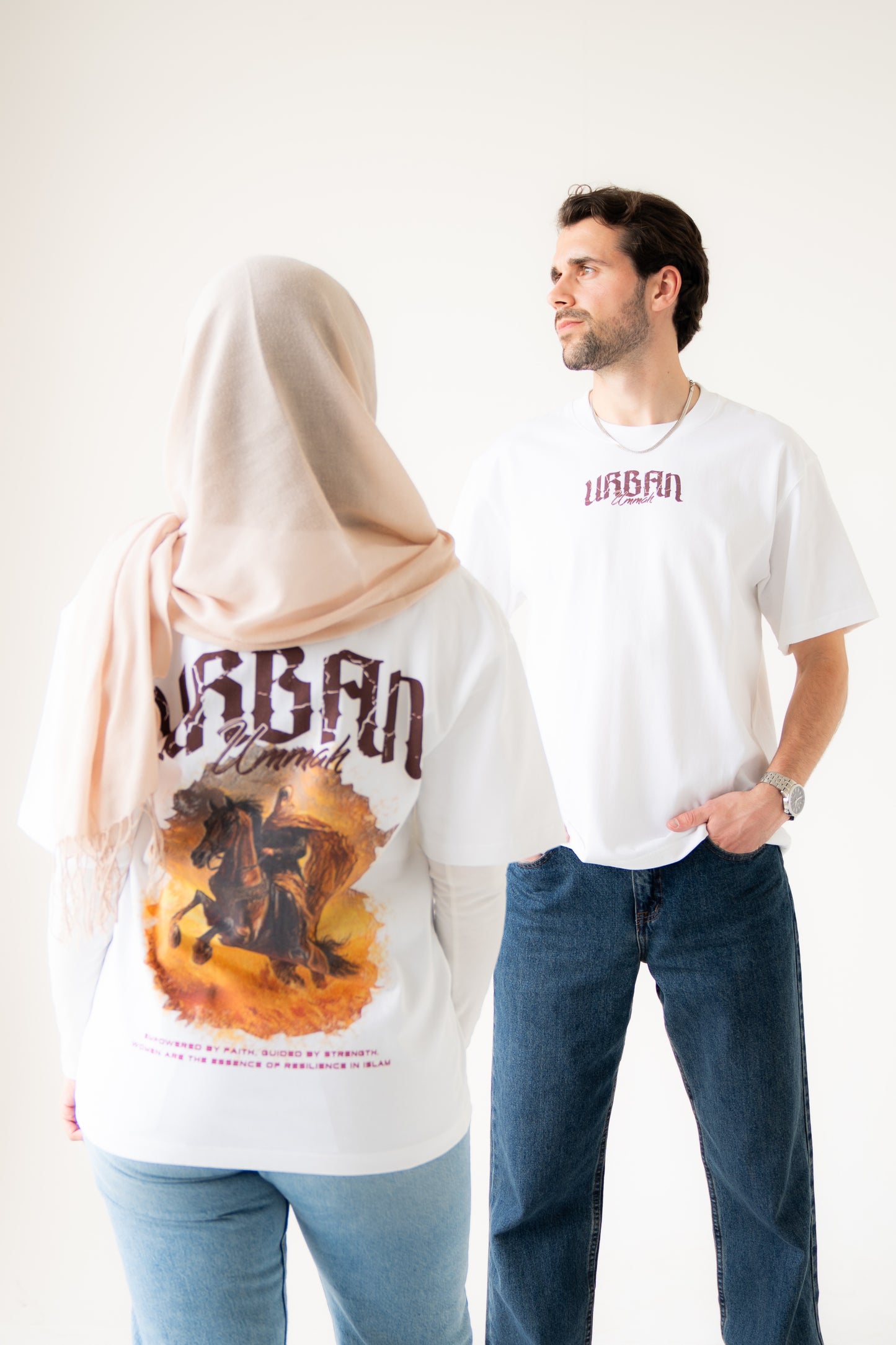 White Oversized T-Shirt – Resilient by Nature – 300GSM
