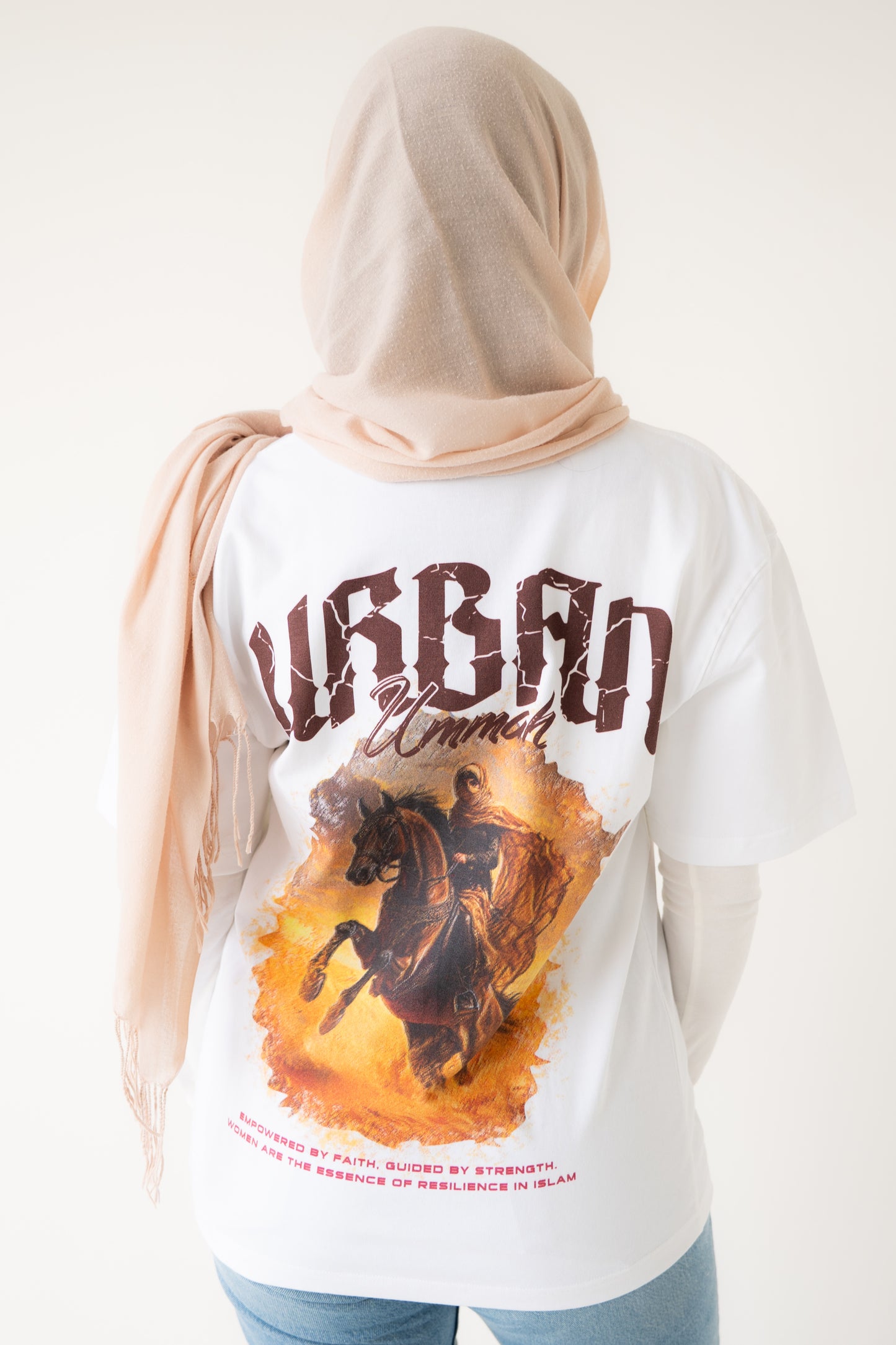 White Oversized T-Shirt – Resilient by Nature – 300GSM